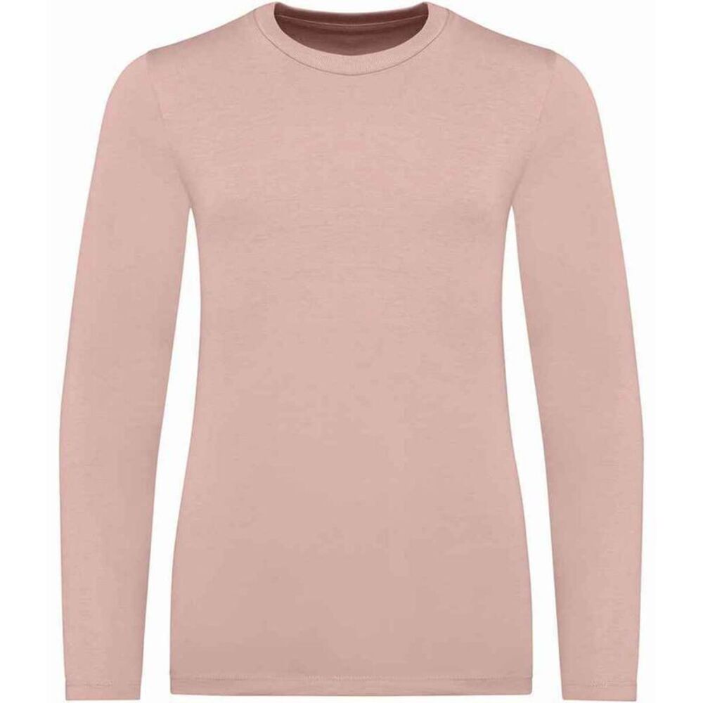 Native Spirit Childrens/Kids Natural Cotton Long-Sleeved T-Shirt / Petal Rose